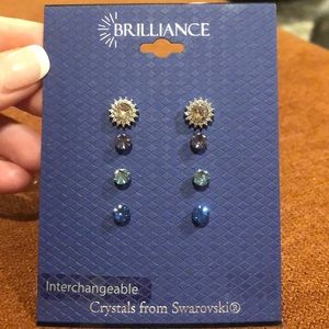 NWOT Brilliance Earrings with Swarovski Crystals